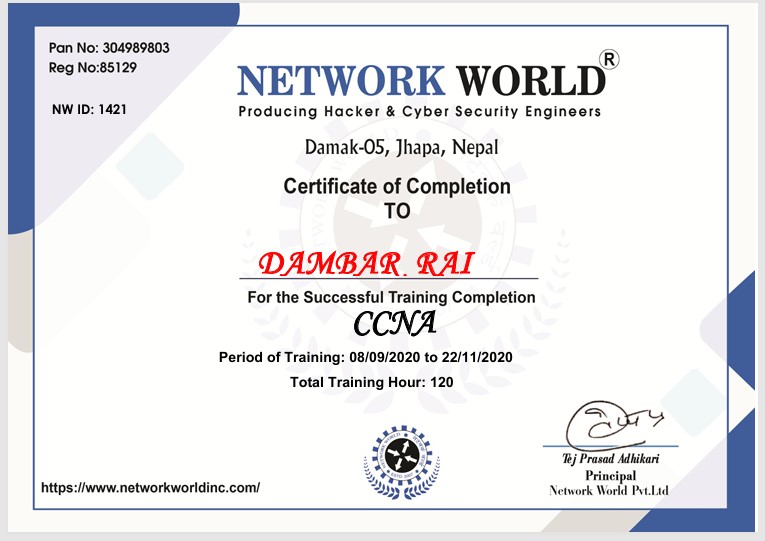 CCNA Certificate